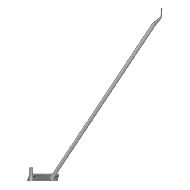 Mobile fence support strut | with tube-support | galvanized with clamp with peg
